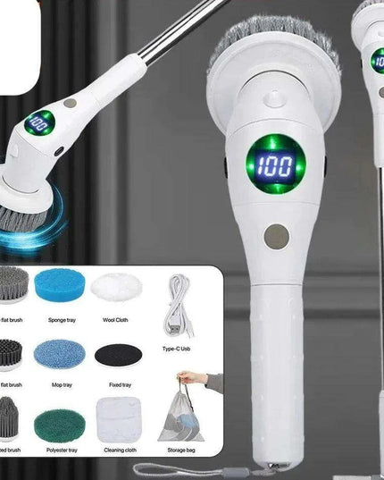 Ultimate Electric Scrubber System with Adjustable Speed and LED Illumination - Comprehensive Home Cleaning Solution