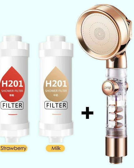 Vitamin C Infused Aromatherapy Spa Shower Head Filter for Hair and Skin Revitalization