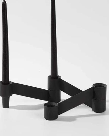 Contemporary Silver Candle Holders Set - Modern Tabletop Decor for a Stylish Home