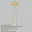 8 Lights Round / Warm White
