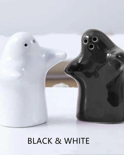 Whimsical Ceramic Ghost Mini Salt and Pepper Shaker - Perfect Nordic Wedding Gift