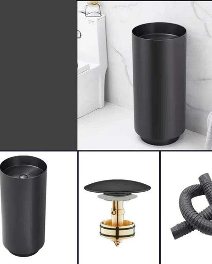 Sophisticated 304 Stainless Steel Round Pedestal Sink