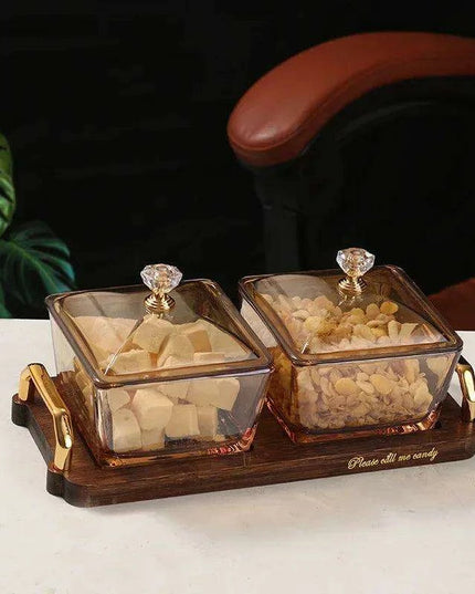Sophisticated Glass Platter for Elegant Snack Presentation - Ideal for Upscale Events