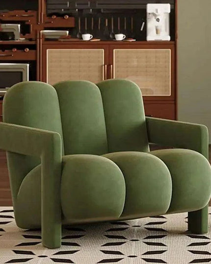 Luxurious Japanese Cream Single Sofa Chair - Chic Scandinavian Moroccan Aesthetic