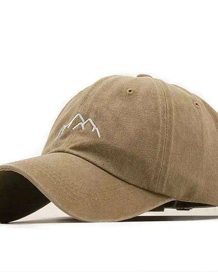 Retro Mountain Embroidered Cap - Unisex Vintage Baseball Hat