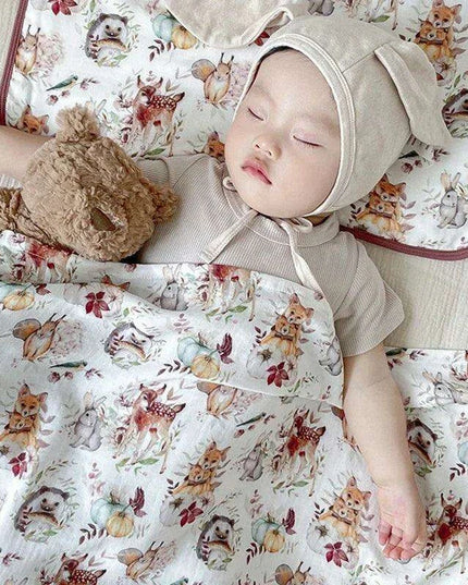 Print Bamboo Cotton Muslin Swaddle Blankets for Newborns