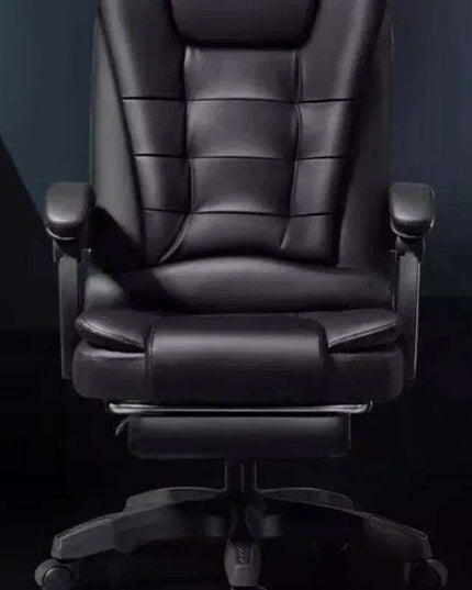 Premium Ergonomic Black Leather Gaming and Office Recliner Chair