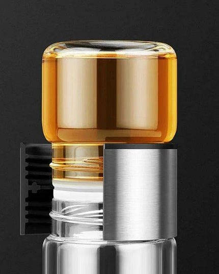 Eco-Friendly 400ML Borosilicate Glass Tea Infuser Bottle with Double Layer Design