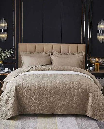 Luxurious Solid Stitch Bedding Ensemble with Pillowcases and Plush Sheets