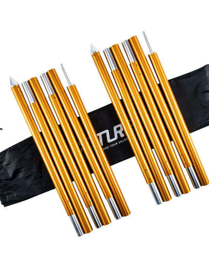 Adjustable Aluminum Tent Rods Set with Shock Cord System - Perfect Camping Gear