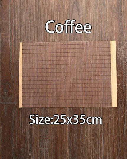 Sophisticated Bamboo Table Runner and Coaster Duo for Dining and Tea Events