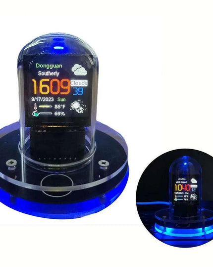 Smart WiFi Nixie Tube Clock with Animated Display and Real-Time Weather Updates