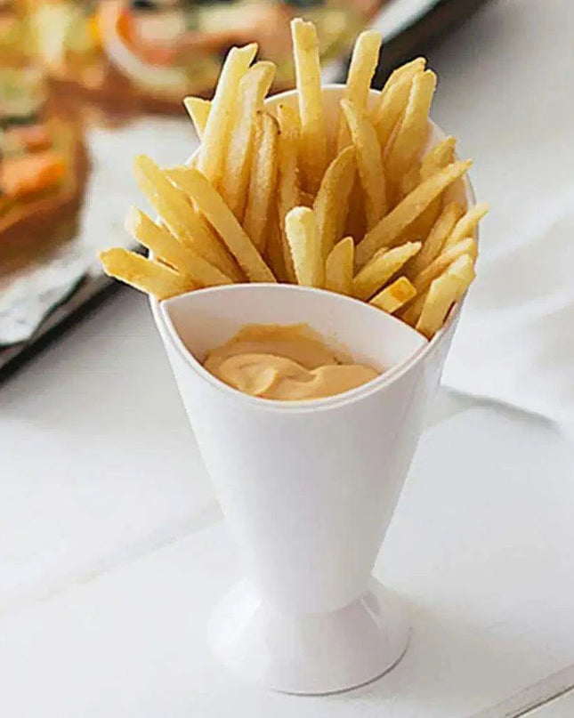 Elegant Dual Snack Cone Presentation Set for Gourmet Delights