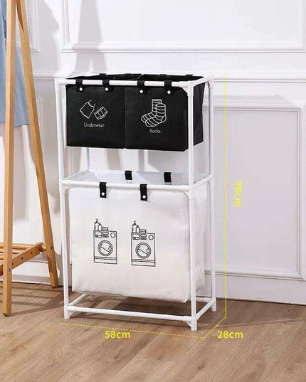 Laundry Organization System with Foldable Multi-layer Grid Design