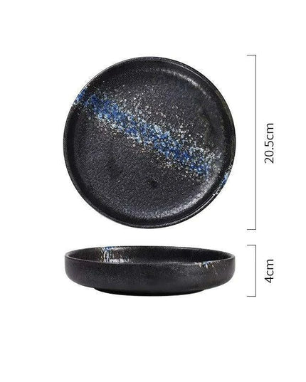 Chic 8-Inch Japanese-Inspired Ceramic Plate for Serving Pizza and Pasta