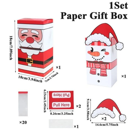 Christmas Money Pull Gift Boxes, Santa & Snowman, Set of 2