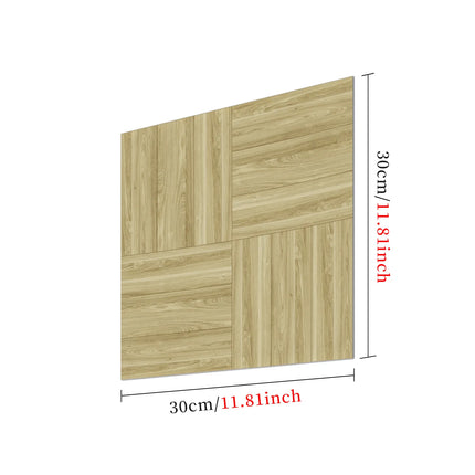 My Funny Life Self-Adhesive Wood Grain Floor Wallpaper - Thickened, Pe