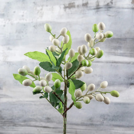 39 cm Artificial Olive Berry Branch with Mixed Leaves