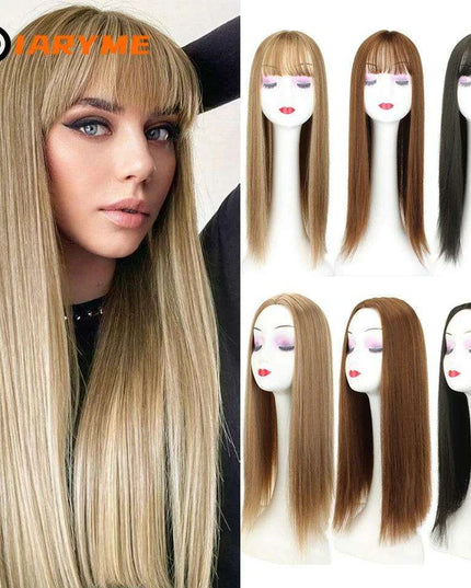 Seamless White Hair Clip-In Bangs for Effortless Style Transformation