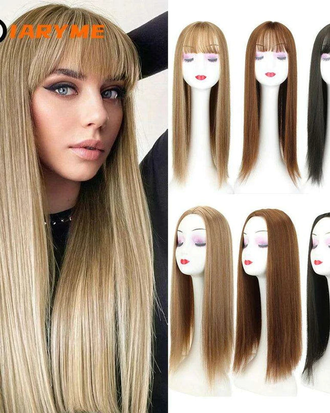 Seamless White Hair Clip-In Bangs for Effortless Style Transformation