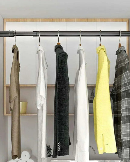 Sleek Adjustable Stainless Steel Curtain Rod - Expandable 35-80cm Home Hanging Solution