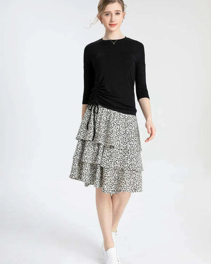 Chic Summer Smocking Skirt Sets in High-Elastic Chiffon Fabric