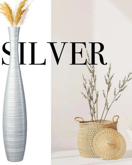 Stylish 27.5" Tall Resin Floor Vase - Chic Home Décor Accent