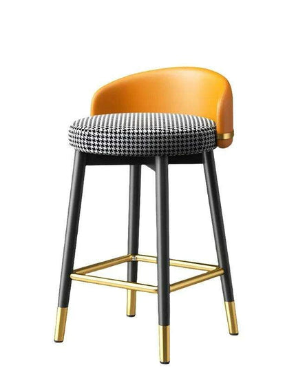 Sleek Scandinavian Leather Gaming and Vanity Stool - Trendy Seating for Modern Interiors
