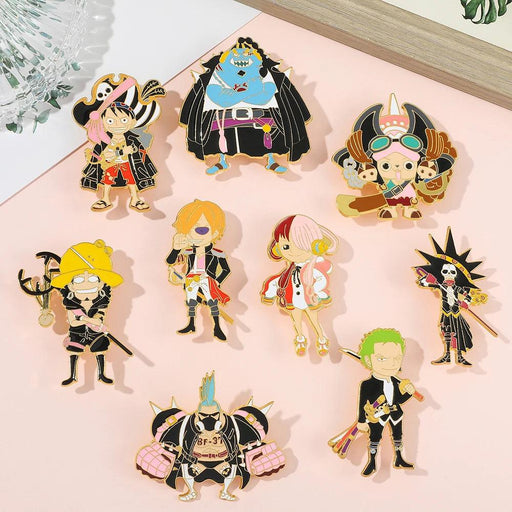 Anime Character Enamel Pin Set - Premium One Piece Jewelry Pieces