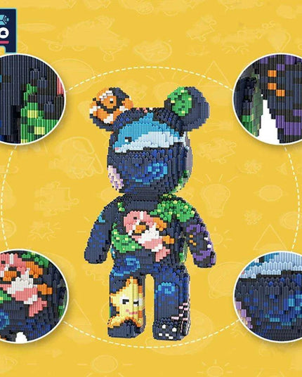 Adorable Bear Cub Building Block Set with Easy Storage - Inspire Creativity and Learning