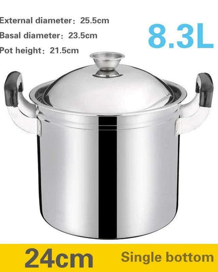 Extra-Large Stainless Steel Induction Cooking Pot for Family-Style Soups and Stews