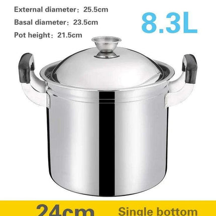 Induction-Ready Extra-Large Stainless Steel Cooking Pot - Heavy-Duty and Versatile