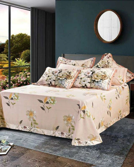 Elegant European Vintage Floral Jacquard Cotton Bedding Set for Weddings with Duvet Cover and Sheet Choices