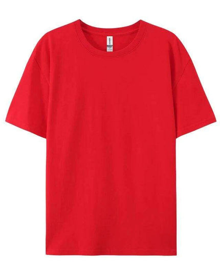 Unisex 280g Cotton Crewneck T-shirt - 20 Vibrant Colors Available, Short Sleeve Loose Fit