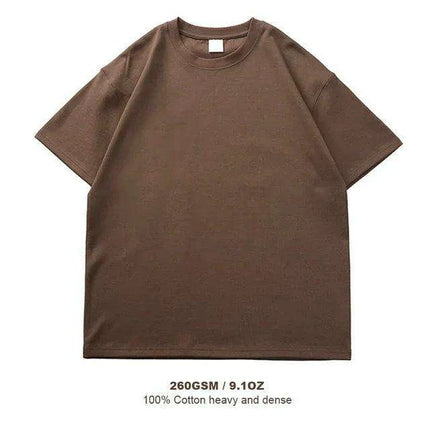 Men's Oversized Heavyweight Cotton Summer T-Shirt - Short Sleeve O-Neck for Ultimate Comfort
