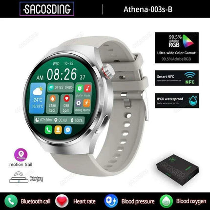 Men's Smart Watch with High-Resolution AMOLED Display and Advanced Health Tracking Features