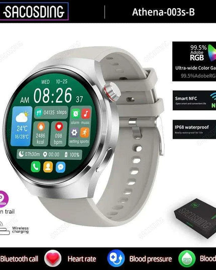 Men's Smart Watch with High-Resolution AMOLED Display and Advanced Health Tracking Features
