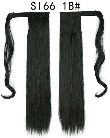 Elegant Length: 22-Inch Synthetic Hair Extensions for Instant Glamour