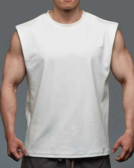 Men's Sleeveless Cotton Summer Vest - Gym Muscle Fitness Tank Top