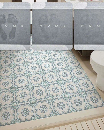 Elegant Vintage Diatomaceous Earth Bath Mat - Quick-Dry & Non-Slip Absorbent Rug