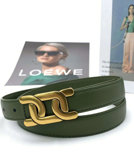 Chic Women's Leather Waist Belt with Modern Buckle Design | Fashionable Korean Trend
