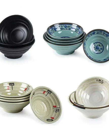 Chic Melamine Bowl for Ramen and Salad – Perfect for Home and Restaurant Use