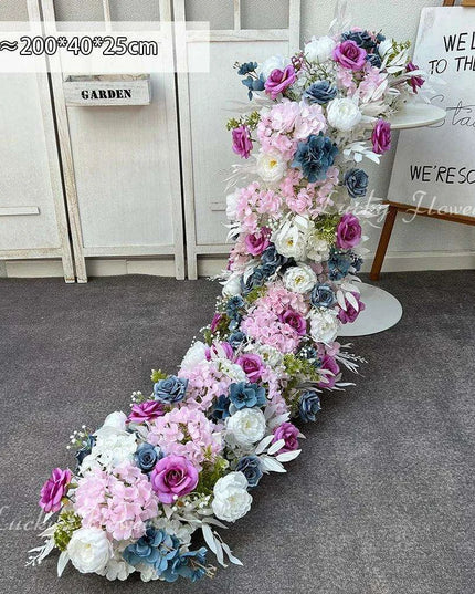 Luxury 2m Floral Table Runner for Weddings - Stunning Artificial Flower Decor and Arch Arrangement