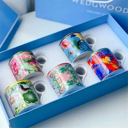 Exquisite Spring European Bone China Coffee Cup Set - Luxurious Serveware Collection