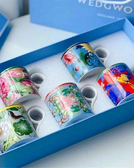 Exquisite Spring European Bone China Coffee Cup Set - Luxurious Serveware Collection