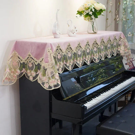 Proud-Rose Modern Thick Lace Piano Bench Cover - Luxurious & Dustproof