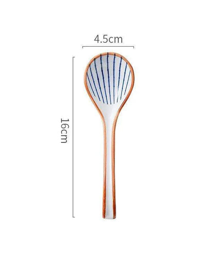 Stylish Ergonomic Japanese Ceramic Soup Spoon - Essential for Every Kitchen