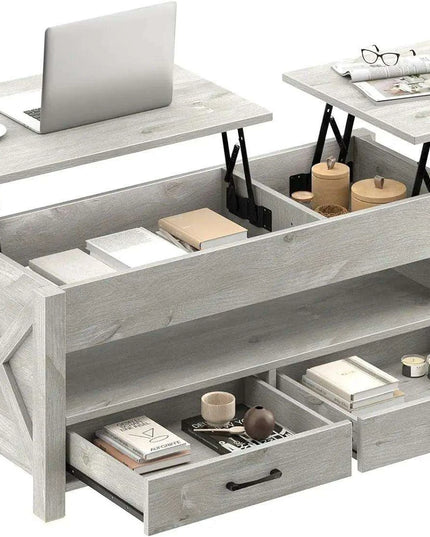 Versatile Lift-Top Coffee Table with Hidden Storage and Height Adjustment