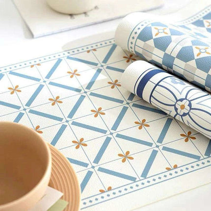 Elegant Leather Dining Table Mat - Premium Protection for Your Tableware