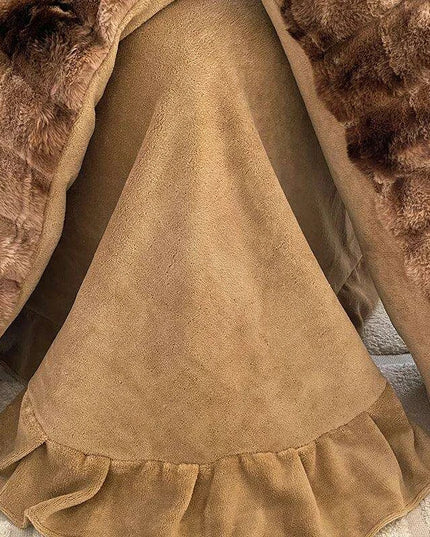 Luxurious Caramel Brown Velvet Fleece Bedding Set with Duvet Cover, Flat Sheet, and Pillowcases